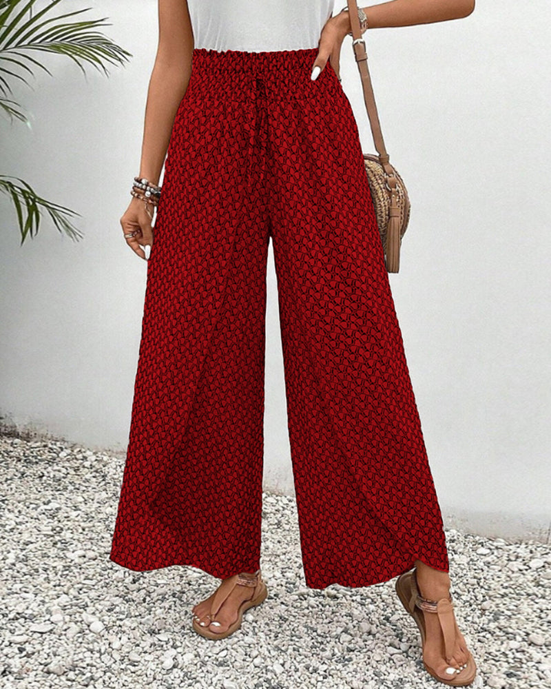 Pantalón Print Geométrico - Rojo