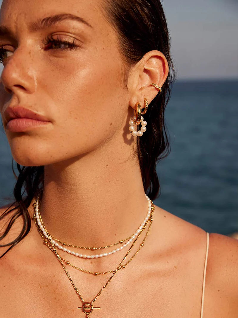 Pendientes Perla Marina
