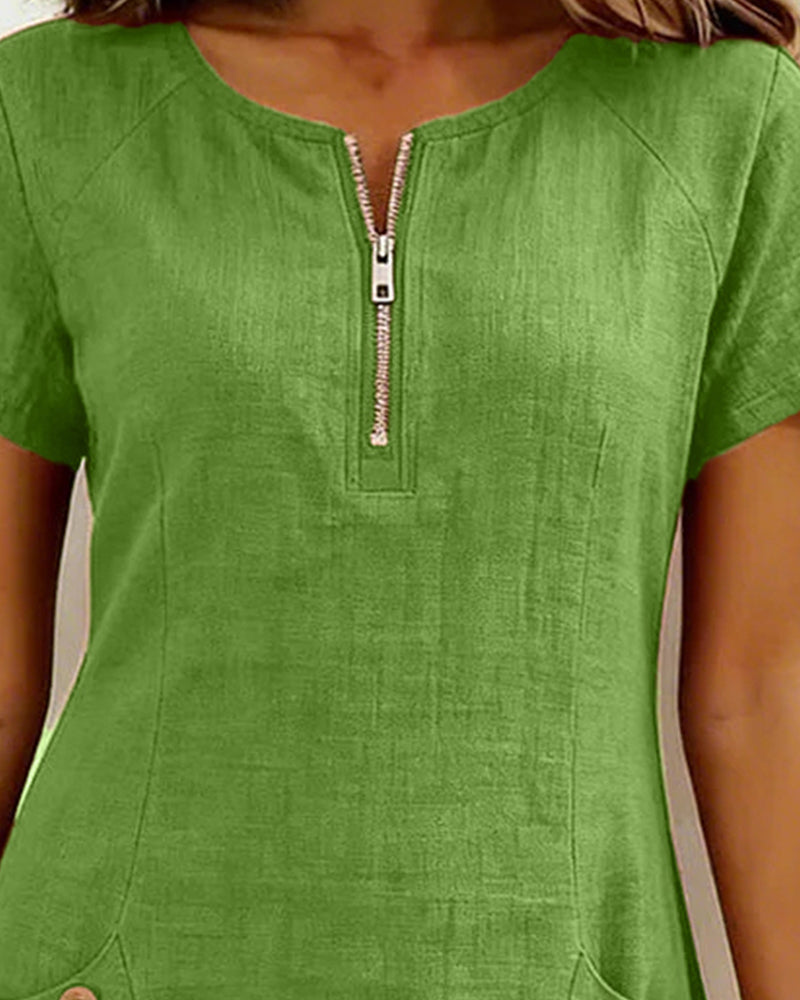 Vestido de algodón Verde
