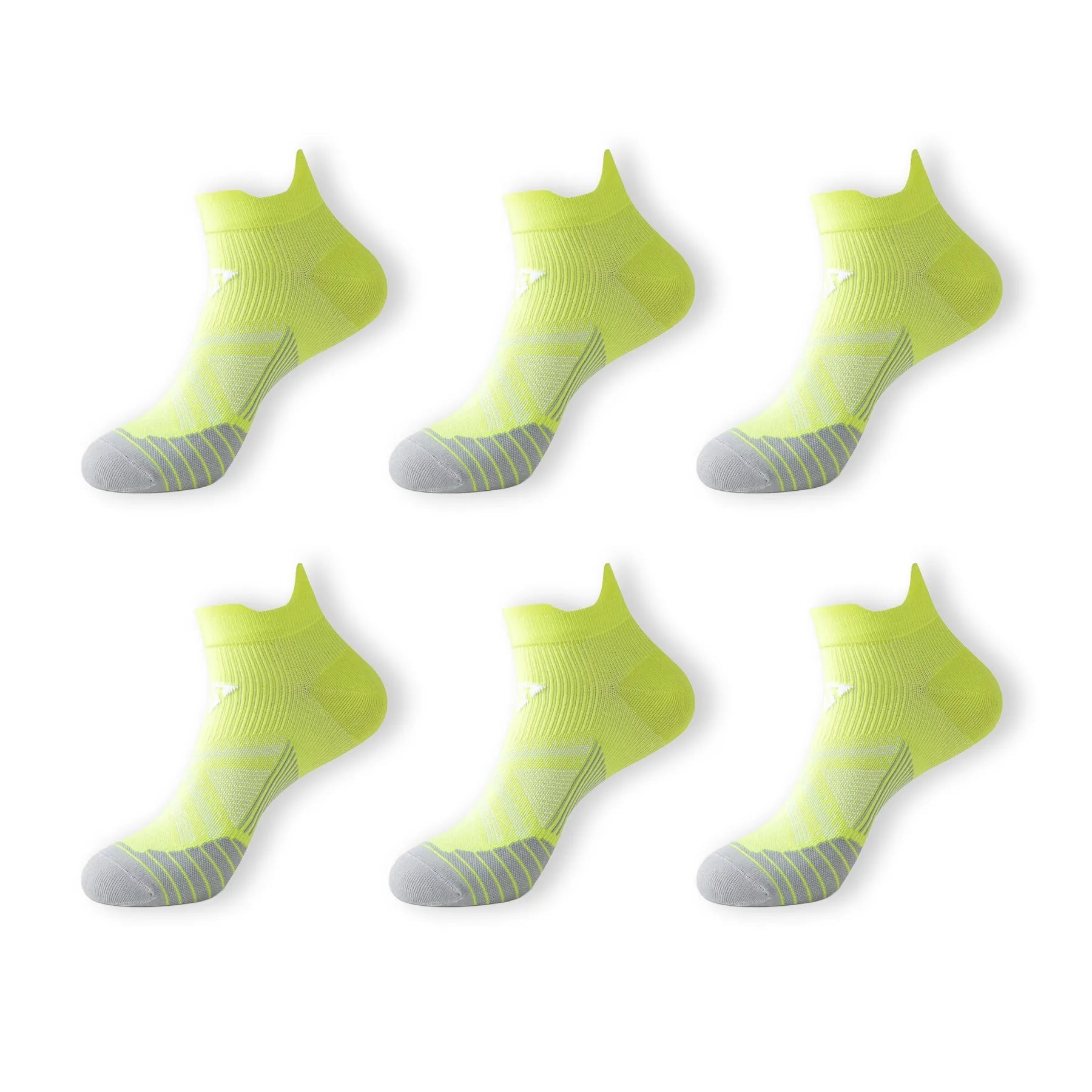 Pack de 3 Calcetines Running Transpirables - Amarillo Limón