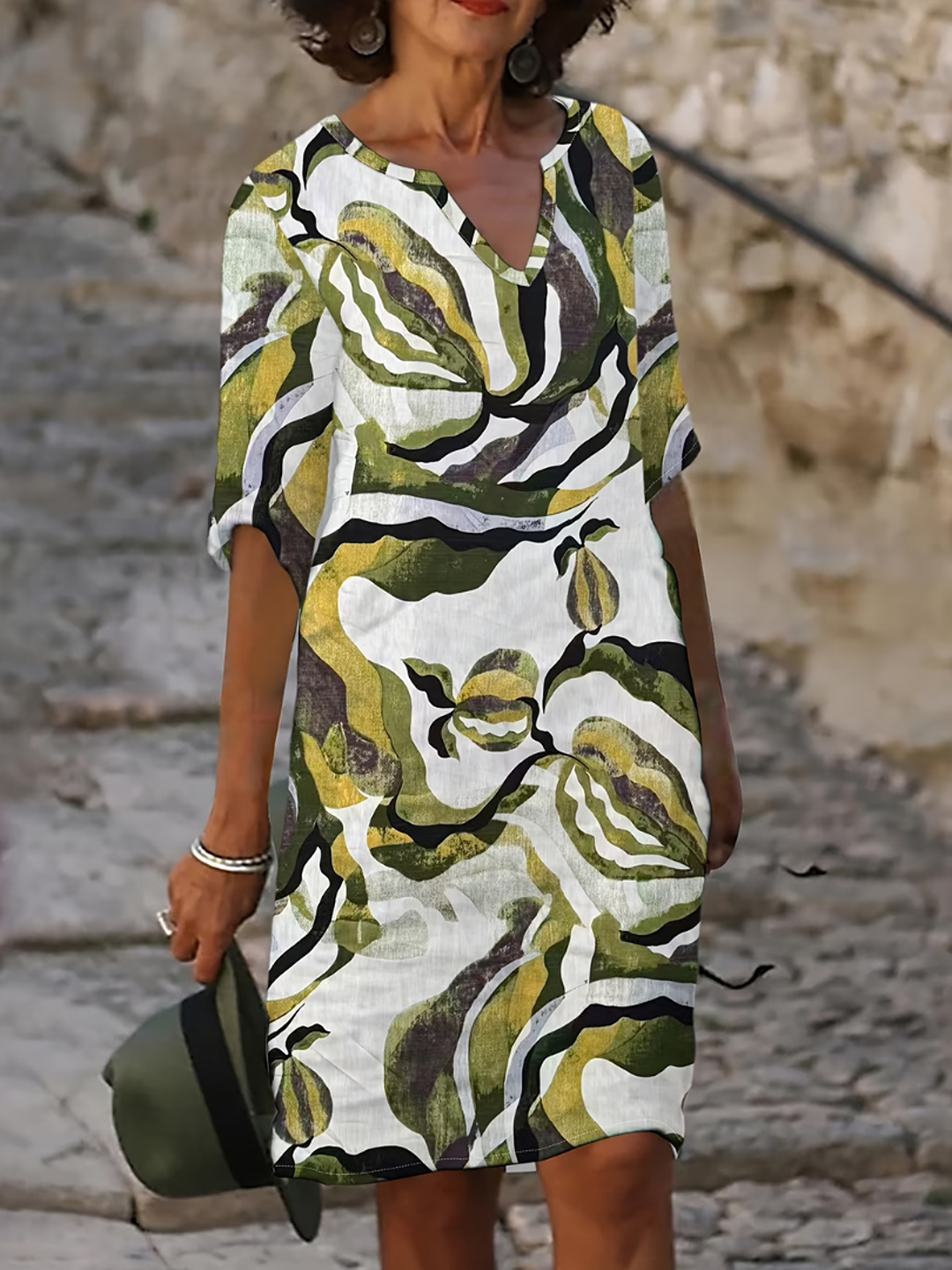 Sorella | Vestido de Verano Estampado Abstracto