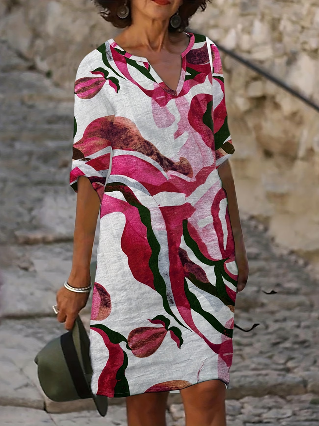 Sorella | Vestido de Verano Estampado Abstracto