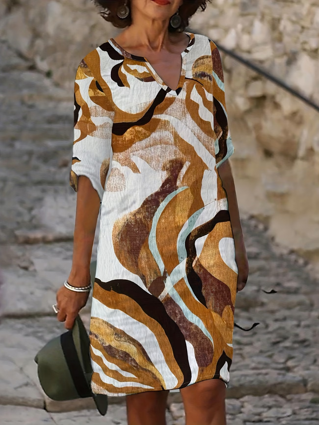 Sorella | Vestido de Verano Estampado Abstracto