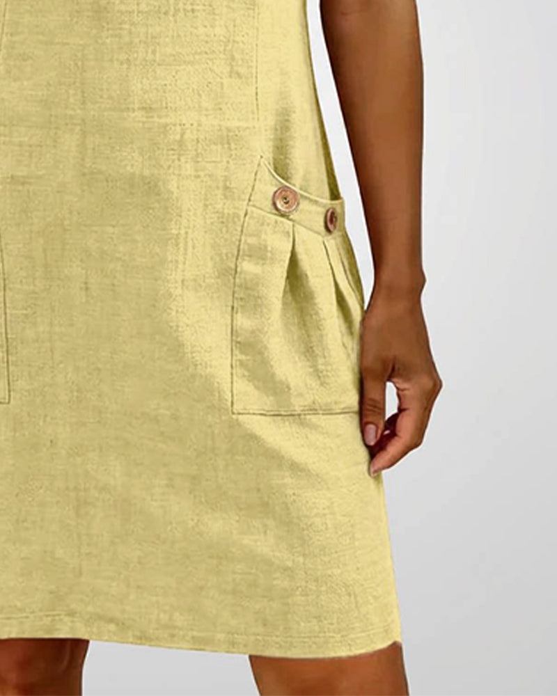 Vestido de algodón Amarillo