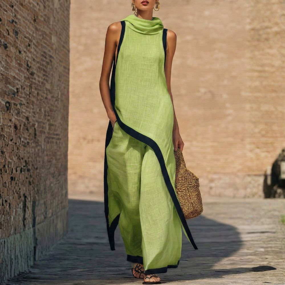 Conjunto de lino Jovanne - Verde