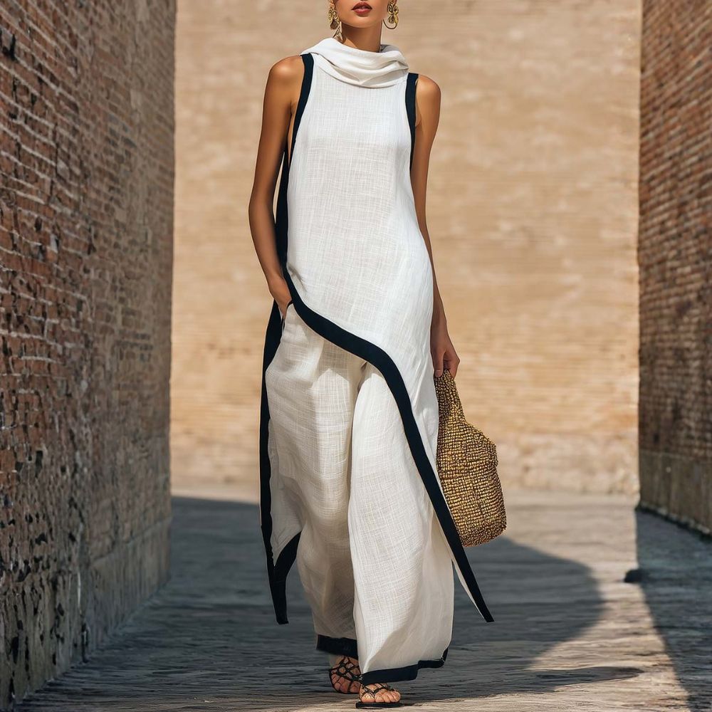 Conjunto de lino Jovanne - Blanco