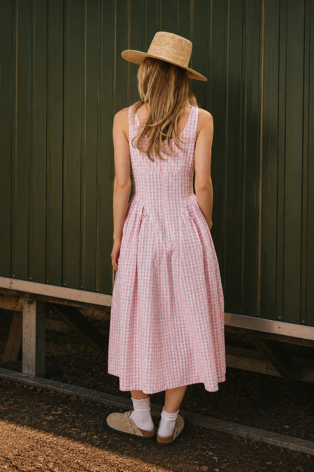 Vestido Rosalie Vichy Rosa