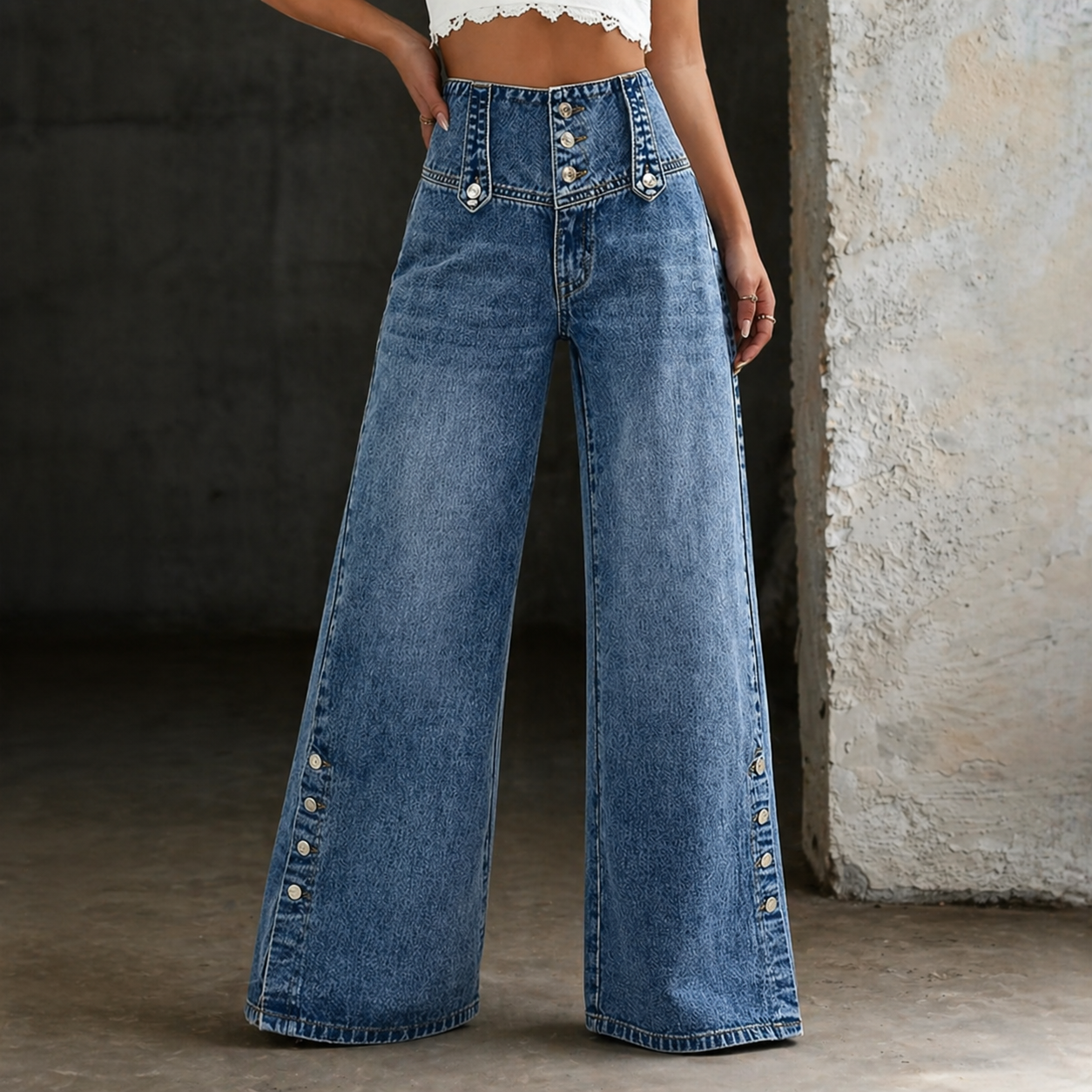 Jeans Tiro Alto