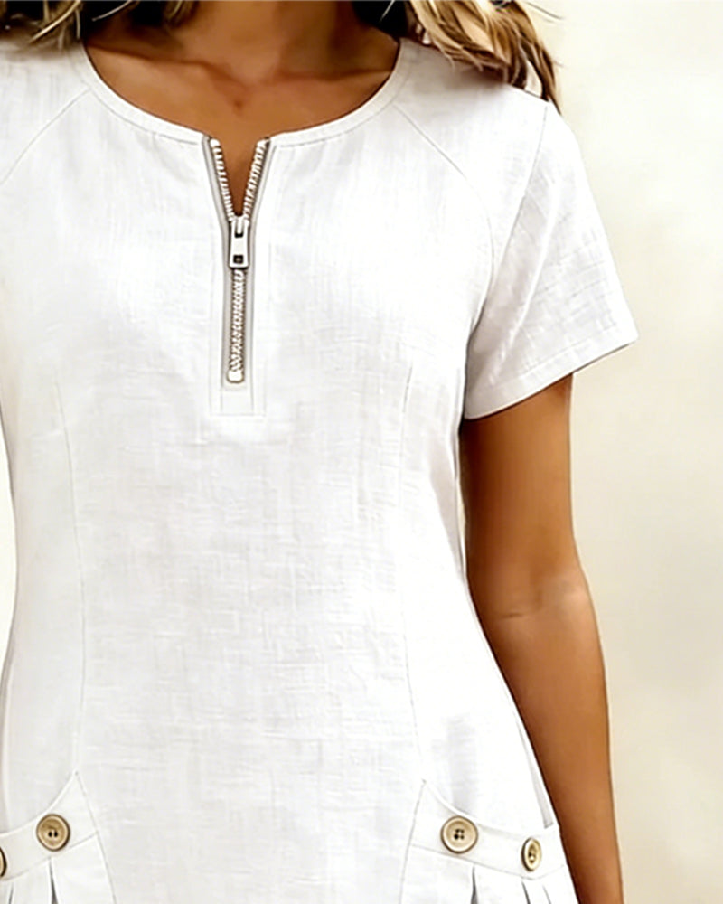 Vestido de algodón Blanco