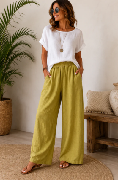 Pantalón Fluido Lino