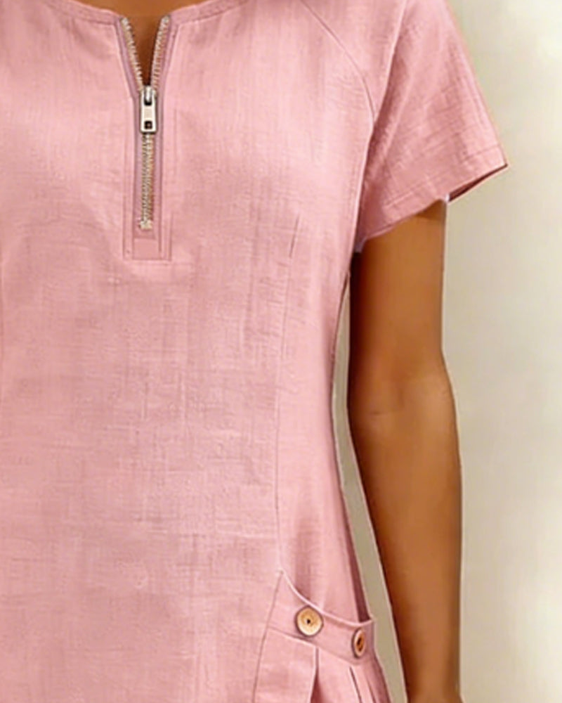 Vestido de algodón Rosa