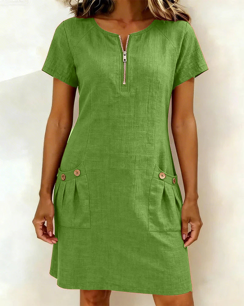 Vestido de algodón - Verde