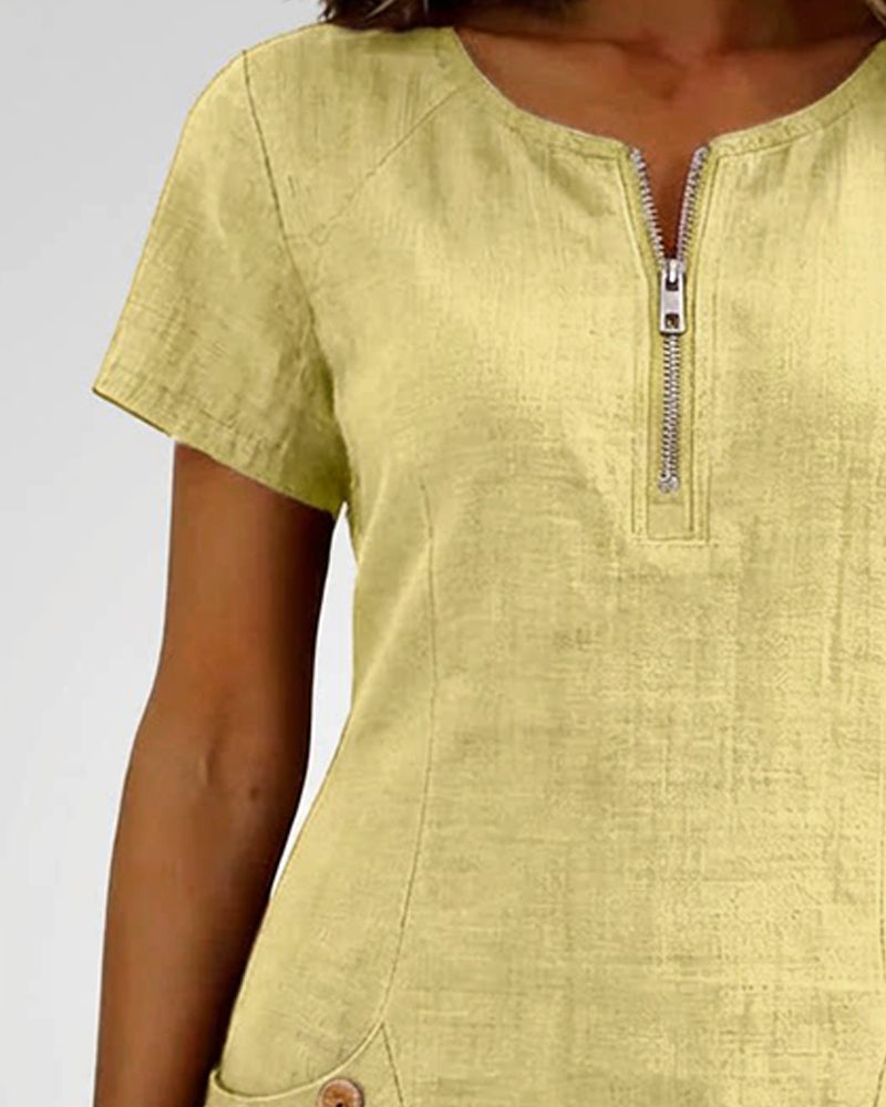 Vestido de algodón Amarillo