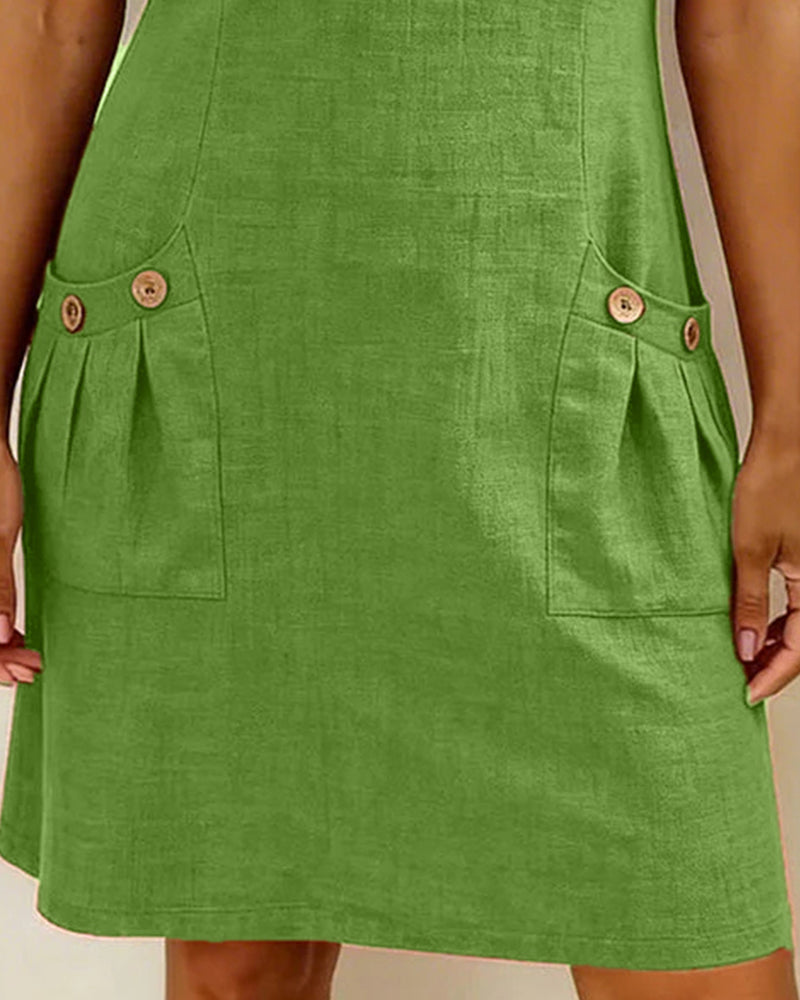 Vestido de algodón Verde