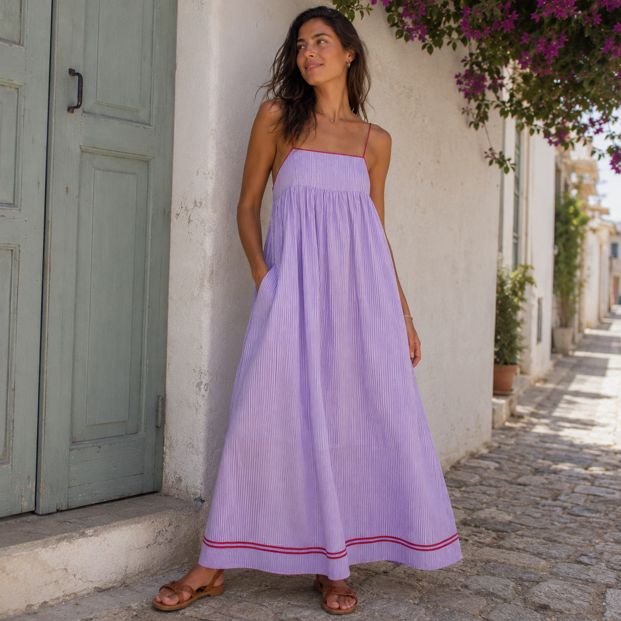 Vestido Maxi Paloma lila